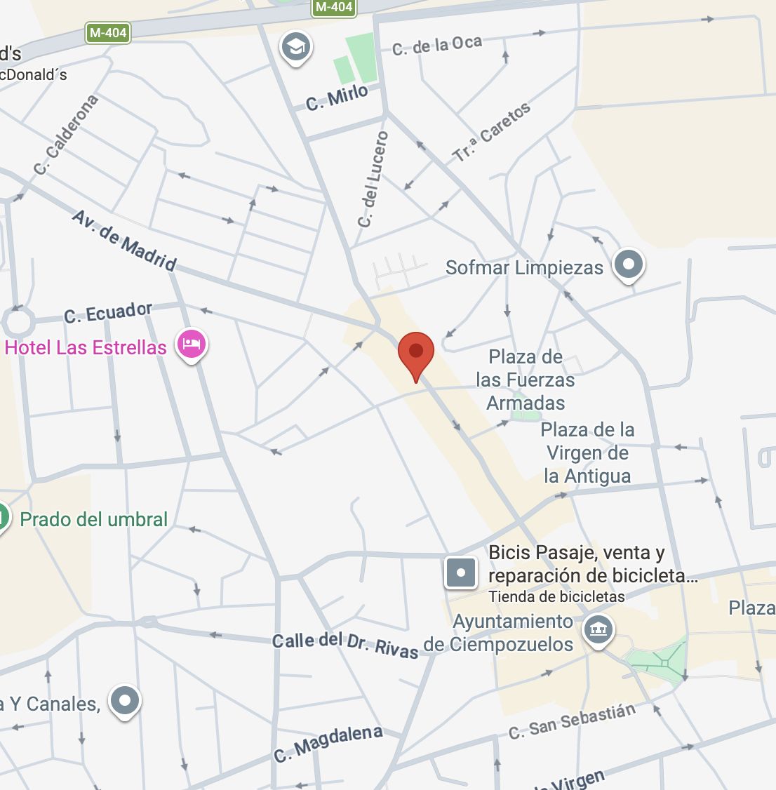 Mapa de la ubicación en Ciempozuelos, Madrid